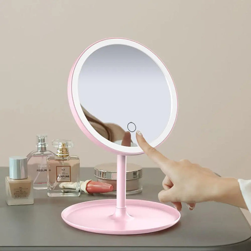 Espelho de maquiagem com luz led - 3 modos